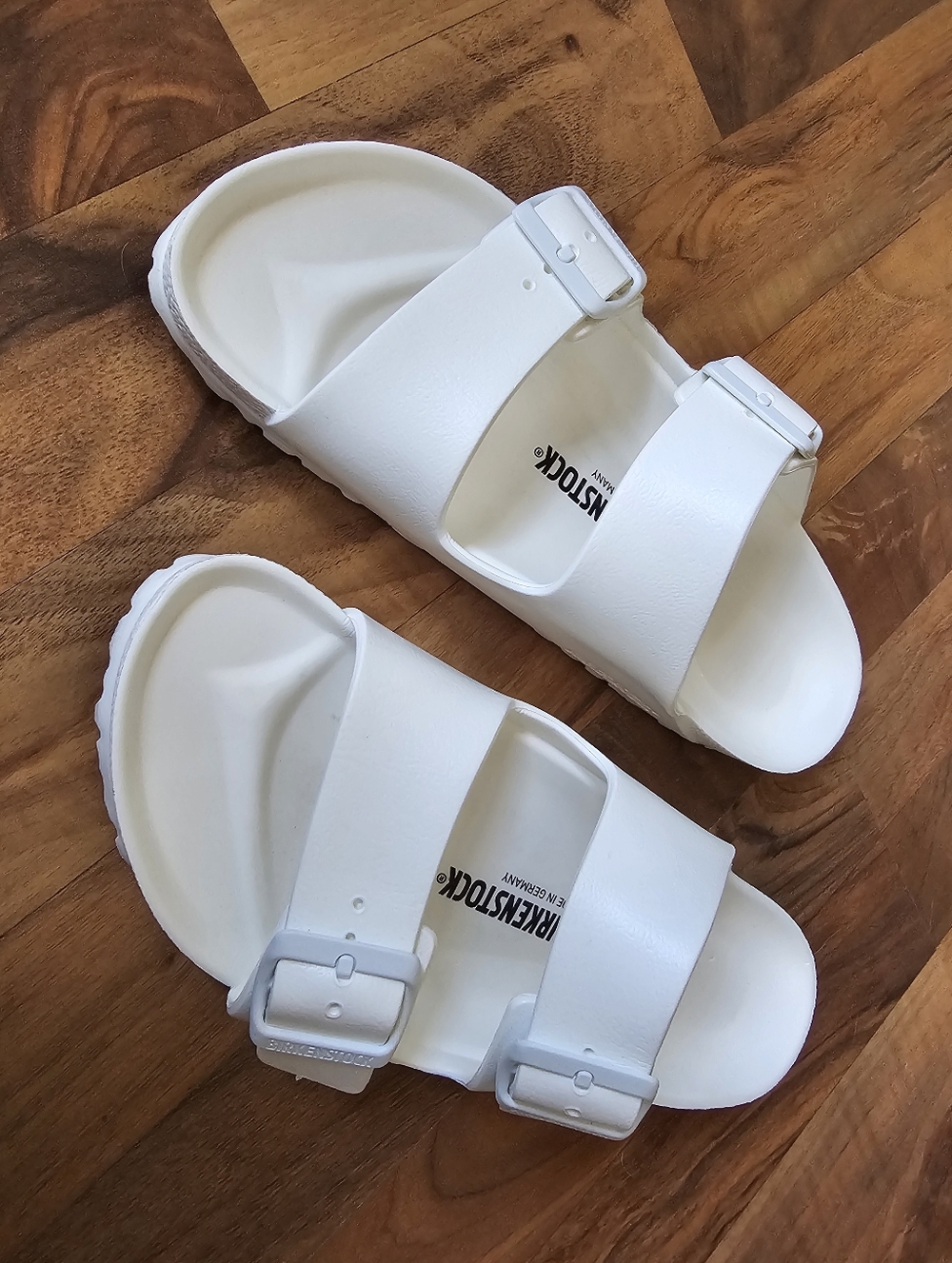 Birkenstock White EVA Two-Strap Sandals